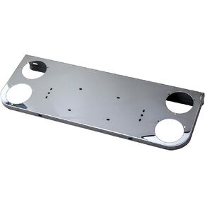Stainless Steel Real Light Panel with 4 inch Light Round Cutouts