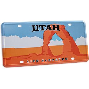 Pickwicks Blank Utah Arches License Plate – Heavy Duty Embossed Stamped Aluminum – Arches National Park Design – Decorative Tag Replica Novelty Metal