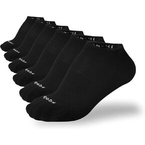 Unisex Performance Ankle Socks | Egyptian Cotton, Breathable & Cushioned | 6 Pairs | Moisture-Wicking & Odor-Resistant