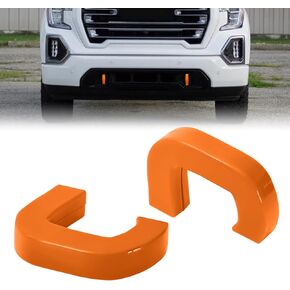 أغطية خطاف السحب تتناسب مع GMC Sierra 1500 2019-2024 ، غطاء Hitch Front Thuck Car Tow Hooks متوافقة مع GMC Sierra 1500 2019 2020 2021 2022 2023 2024 Orange