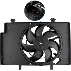 621-503 Engine Radiator Cooling Fan for Ford Fiesta 2014-2017 1.0L Fiesta 2011 2012 2013 2014 2015 2016 2017 1.6L, BE8Z8C607B FO3115186 BE8Z8C607A