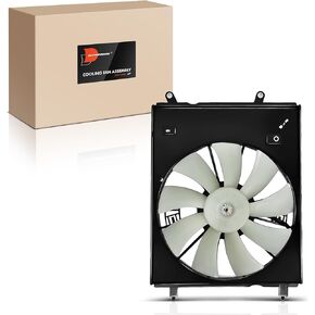 A-Premium Left Engine Radiator Cooling Fan Assembly Compatible with Select Toyota Models - Sienna 1998-2003, 3.0L - Replace# 163610A090, 1636320050