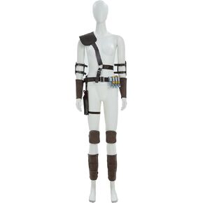 Miccostumes للجنسين Cosplay حزام الحزام مجموعة الكتف درع والحزام مع حراس الحراس المعصم
