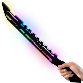 LED Sword Sword ، 22 بوصة سيف تأثيري LED مع أوضاع الضوء متعددة لدعائم الأزياء Cosplay Halloween