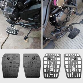 WOOGA Motorcycle Footpeg Aluminum Front Rider Floorboards Foot Pegs Footboard Accessory Kit fit for Ho&n&da Rebel 250 Rebel CMX 500 Rebel 300 CMX 250 CMX 500 CMX 300 Accessories 2017-2025 (Black)