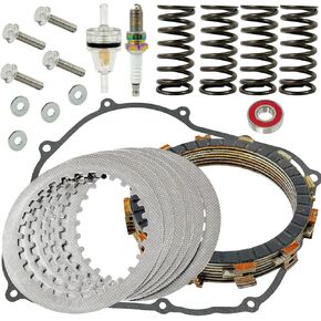 لوحات احتكاك القابض مجموعة وحشية وينابيع ثقيلة متوافقة مع هوندا NX650 XR500R XR600R XR650L بديل القابض للدراجات النارية لـ 22201-MY6-670