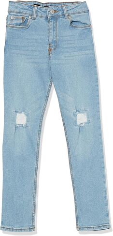 Hudson Jeans Girls' Straight Leg Stretch Denim Jean, Washed Black, 12 in Kuwait
