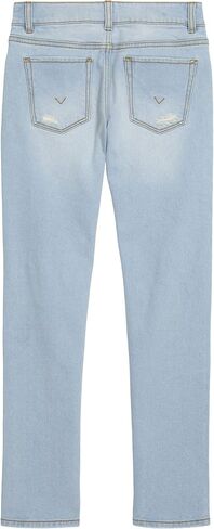 Hudson Jeans Girls' Straight Leg Stretch Denim Jean, Washed Black, 12 in Kuwait