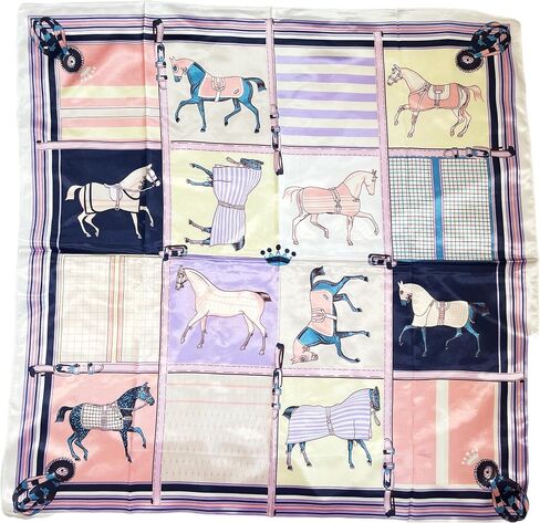 Silk Feeling Head Scarf for Sleeping, Hair Wrapping at Night Bandana Square Scarf for Women 35 Inches in Kuwait