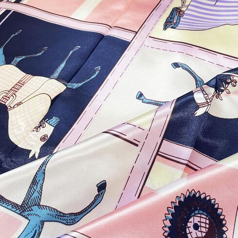 Silk Feeling Head Scarf for Sleeping, Hair Wrapping at Night Bandana Square Scarf for Women 35 Inches in Kuwait