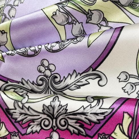 Silk Feeling Head Scarf for Sleeping, Hair Wrapping at Night Bandana Square Scarf for Women 35 Inches in Kuwait