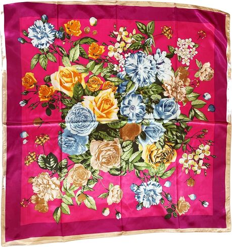 Silk Feeling Head Scarf for Sleeping, Hair Wrapping at Night Bandana Square Scarf for Women 35 Inches in Kuwait