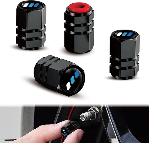 4pcs صمام الإطارات أغطية جذعية سوداء معدلة ثلاثية العجلة ذات العجلة العجلة صمام الإطارات مجموعة أغطية الهواء إطارات الغبار المتوافقة مع تويوتا Tundra Tacoma 4runner Rav4 (أصفر) in Kuwait