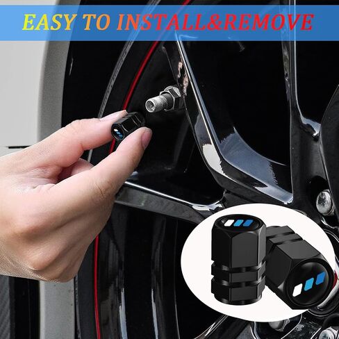 4pcs صمام الإطارات أغطية جذعية سوداء معدلة ثلاثية العجلة ذات العجلة العجلة صمام الإطارات مجموعة أغطية الهواء إطارات الغبار المتوافقة مع تويوتا Tundra Tacoma 4runner Rav4 (أصفر) in Kuwait