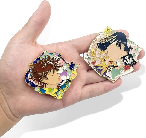 JJBA Kujo Jotaro Badges Pins - Jojo Hat Adventure Golden Pins - Anime Cosplay Metal Badge Jewelry Accessory for Backpack Clothes Caps (JOJO Pin 15) in Kuwait