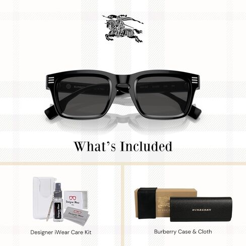 BURBERRY BE4403 Rectangle Sunglasses for Men + BUNDLE With Designer iWear Complimentary Eyewear Kit in Kuwait