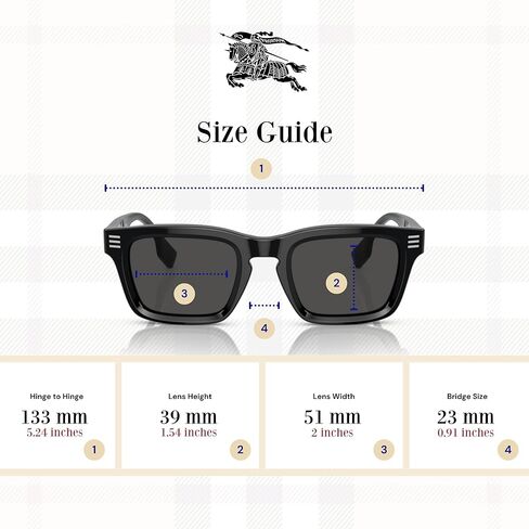 BURBERRY BE4403 Rectangle Sunglasses for Men + BUNDLE With Designer iWear Complimentary Eyewear Kit in Kuwait