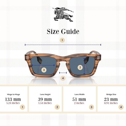 BURBERRY BE4403 Rectangle Sunglasses for Men + BUNDLE With Designer iWear Complimentary Eyewear Kit in Saudi Arabia
