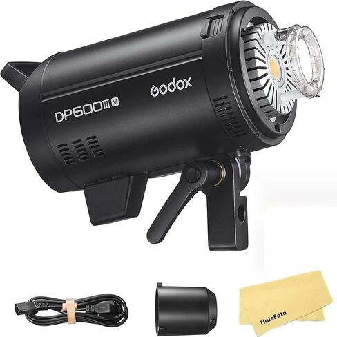 Godox DP600III-V DP600IIIV 600Ws Professional Studio Strobe Flash Light,GN106 0.1-1S Recycle Time,2.4G X System,Bowens Mount w/30W LED Modeling Lamp for Wedding,Portrait,Fashion,Product Photography in Saudi Arabia