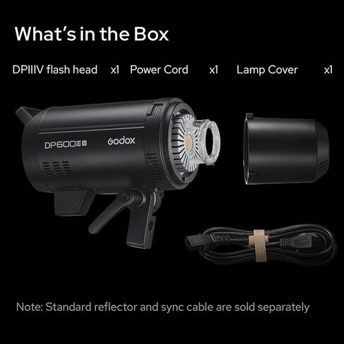 Godox DP600III-V DP600IIIV 600Ws Professional Studio Strobe Flash Light,GN106 0.1-1S Recycle Time,2.4G X System,Bowens Mount w/30W LED Modeling Lamp for Wedding,Portrait,Fashion,Product Photography in Saudi Arabia