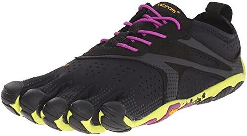 حذاء الجري Vibram نسائي على شكل حرف V، أسود/أصفر/أرجواني، 42 EU/9.5-10.0 M US B EU in Saudi Arabia