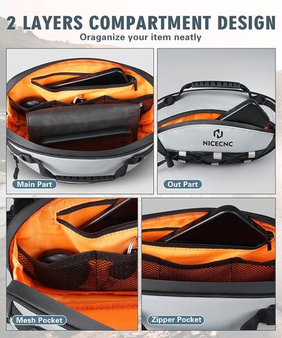 Motorcycle Handlebar Bag Universal Waterproof PVC Front Fork Storage Accessory Bag Motorcycle Tool Bag For Motorbike Cruiser Softail Dyna Sportsters Dirt Bike Bicycle Accessories in Saudi Arabia