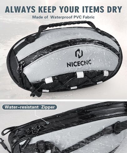 Motorcycle Handlebar Bag Universal Waterproof PVC Front Fork Storage Accessory Bag Motorcycle Tool Bag For Motorbike Cruiser Softail Dyna Sportsters Dirt Bike Bicycle Accessories in Saudi Arabia