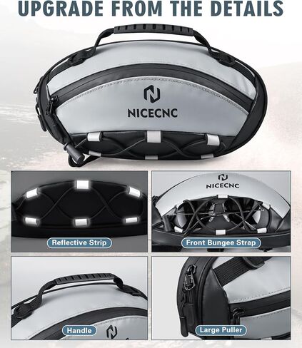 Motorcycle Handlebar Bag Universal Waterproof PVC Front Fork Storage Accessory Bag Motorcycle Tool Bag For Motorbike Cruiser Softail Dyna Sportsters Dirt Bike Bicycle Accessories in Saudi Arabia