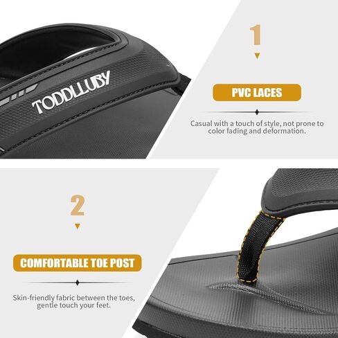 Mens Flip Flops With Arch Support Ultra Soft Cushion Footbed Durable Outsole Comfortable Summer Beach Thong Sandals Yoga Foam Cushion Slip on Slippers in Kuwait