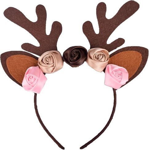 Kids Toddler Baby Girl Deer Costume Christmas Outfit Elk Romper Bodysuit Xmas cosplay Tutu Dress with Antler Headband in Saudi Arabia