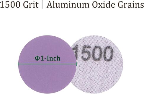 Kozelo 100pcs Premium Sanding Discs Hook and Loop - [1 Inch x 240 Grits] Purple Sandpapers Mini Size for Jewelry Wood Metal Polishing in Kuwait