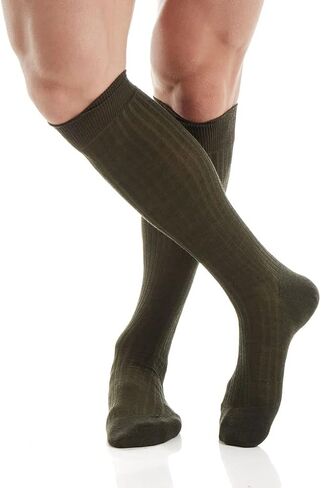 Laburnum Mid Calf Merino Wool Blend Mens Dress Socks in Saudi Arabia