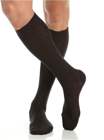 Laburnum Mid Calf Merino Wool Blend Mens Dress Socks in Saudi Arabia