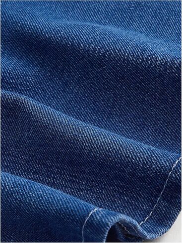 SHENHE Women's Tie Shoulder Sleeveless Denim Mini Dress Layered Ruffle Hem Jean Dress in Kuwait