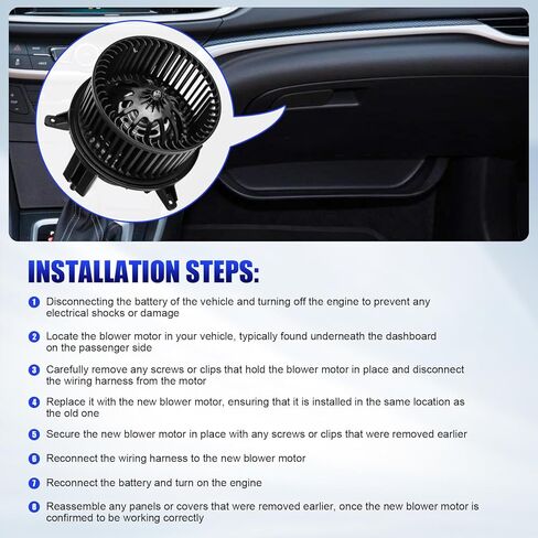 محرك AC Blower With Fan Fits لعام 2010 2011 2012 2013 2014 Chevy Silverado GMC Sierra Acadia Cadillac Escalade Buick Enclave HVAC Heater. in Kuwait