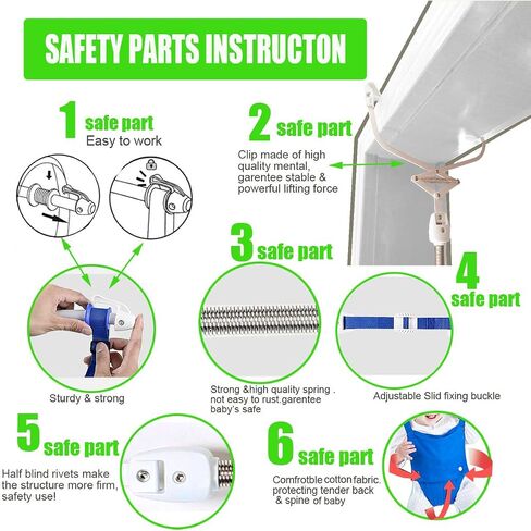 Baby Door Jumpers and Bouncers Exerciser Set with Door Clamp Adjustable Strap for Toddler Infant 6-24 Months… in Saudi Arabia