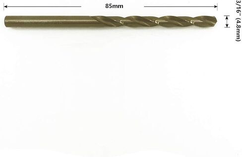 SPKLINE 10 Pcs High Speed Steel Cobalt Drill Bit Set 2 Pcs of Each 1mm(3/64"), 1.5mm(1/16") 2mm(5/64") 2.5mm(3/32") 3mm(1/8") Jobber Length Twist M35 Metal Drill Bit For Stainless Steel And Hard Metal in Kuwait