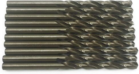 SPKLINE 10 Pcs High Speed Steel Cobalt Drill Bit Set 2 Pcs of Each 1mm(3/64"), 1.5mm(1/16") 2mm(5/64") 2.5mm(3/32") 3mm(1/8") Jobber Length Twist M35 Metal Drill Bit For Stainless Steel And Hard Metal in Kuwait