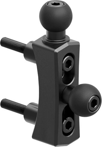 Tackform Black Motorcycle Perch/Brake/Clutch Reservoir Device Mount | Dual 20mm Balls | Aluminum | Hardware Included | Compatible with Harley-Davidson, Gold Wing, Honda, More | Various Models in Saudi Arabia