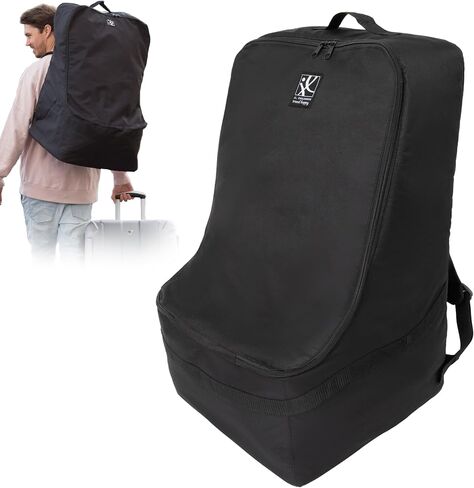 J.L. Childress Ultimate Backpack PREMIUM Padded Car Seat Travel Bag - Thick Padding, Heavy Duty Car Seat Backpack - Gate Check Bag for Car Seats - Fits All Car Seats & Booster Seats - Black in Saudi Arabia