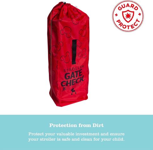 J.L. Childress Gate Check Bag for Single Umbrella Strollers - Stroller Bag for Airplane - Gate Check Bag for Umbrella Strollers - Stroller Travel Bag for Airplane - Red in Saudi Arabia