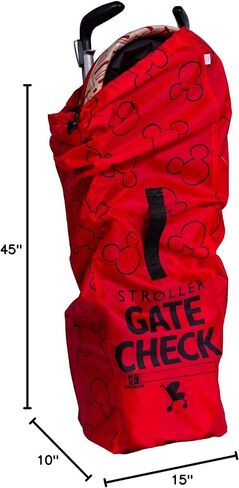 J.L. Childress Gate Check Bag for Single Umbrella Strollers - Stroller Bag for Airplane - Gate Check Bag for Umbrella Strollers - Stroller Travel Bag for Airplane - Red in Saudi Arabia