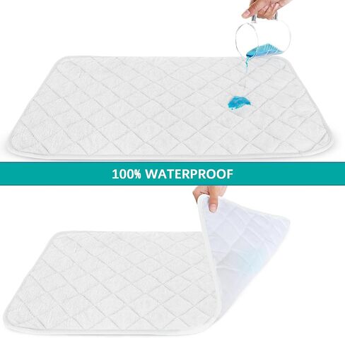 Changing Pad Liner - 5 Pack (Improved Thickness), Superior Bamboo Terry Surface, Waterproof & Absorbent Diaper Changing pad Liners in Saudi Arabia