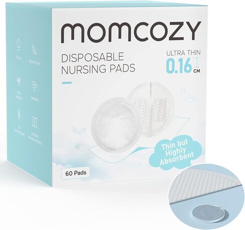 Momcozy Super Soft Nursing Pads Disposable, Fast Absorbent 120 Count Breast Pads for Breastfeeding, Extra Fit & Leak-Proof Nipple Pads, Portable in Saudi Arabia