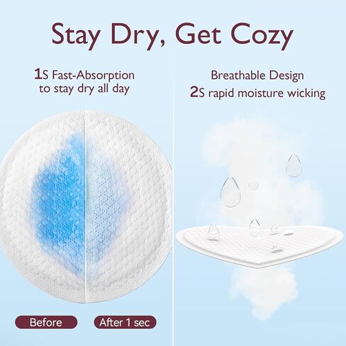 Momcozy Super Soft Nursing Pads Disposable, Fast Absorbent 120 Count Breast Pads for Breastfeeding, Extra Fit & Leak-Proof Nipple Pads, Portable in Saudi Arabia