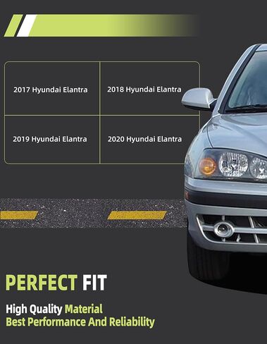 الخارج الخارجي خارج مقبض الباب الأمامي/الخلفي الجانب الأيمن متوافق مع Hyundai Elantra 2017 2018 2018 2019 2020 استبدال# 82661-F0010 82662-F0020 مقبض الباب in Kuwait