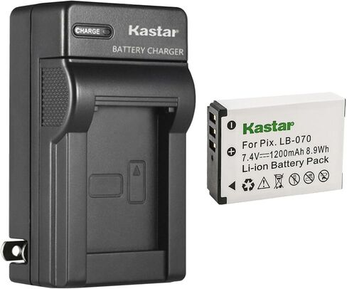 Kastar 1-Pack LB-070 Battery and AC Wall Charger Replacement for Kodak LB-070 LB070 Battery, Kodak Pixpro AZ651, Kodak Pixpro AZ651 Astro Zoom, Kodak Pixpro AZ652, Kodak Pixpro AZ652 Astro Zoom in Kuwait