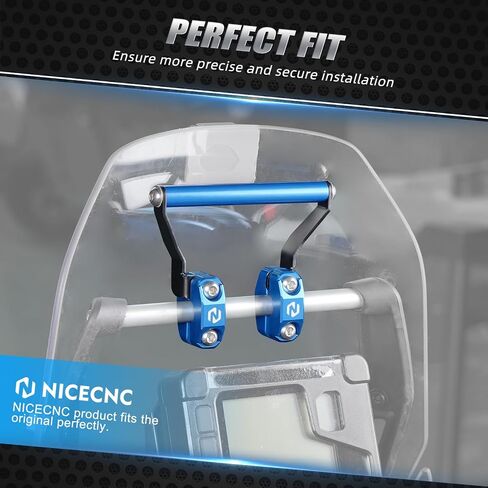 Navigation Bracket Clamp Holder Navigation Rise Bracket Compatible with Yamaha Tenere 700 /XTZ700 2019-2024, Tenere 700 Rally Edition 2020-2024, Black, See Fitment in Saudi Arabia