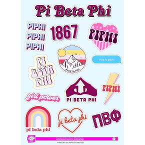 Pi Beta Phi - Sticker Sheet - Girl Power