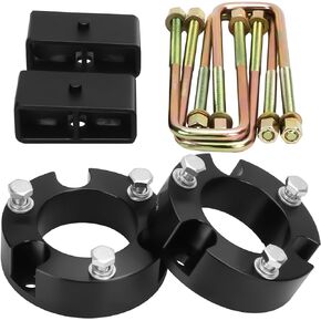 3" Front and 2" Rear F150 Lift Kit, 3 inch Front Aluminum Forged Suspension Lift Kit and 2 inch Rear Lift Blocks with Extended U-Bolts Compatible with 2004-2020 Ford F150 2WD 4WD